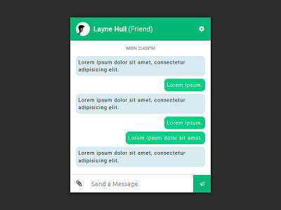 Day 053 - Chat UI challenge chat concept daily100 dailyui design interface message send ui ux