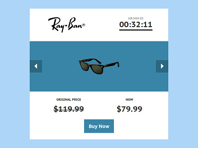 Day 059 - Limited Time Offer challenge concept daily100 dailyui design interface limited offer rayban time ui ux