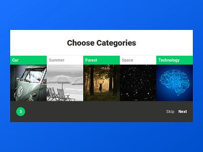 Day 077 - Choose Category categories challenge choose concept daily100 dailyui design interface space tech ui ux