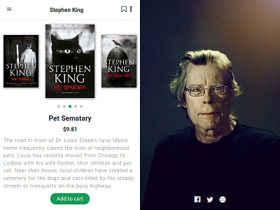 Day 081 - Floating Bookshelf book bookshelf challenge concept daily100 dailyui design floating interface stephen king ui ux