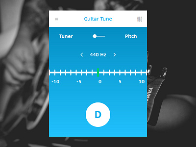 Day 087 - Guitar Tuner app challenge concept daily100 dailyui design guitar interface music tuner ui ux