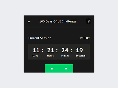 Day 095 - Time Is Money challenge concept counter daily100 dailyui design interface money session time ui ux
