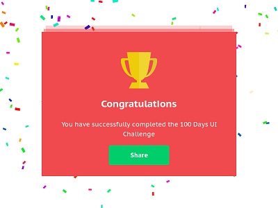 Day 100 - Congratulations Card