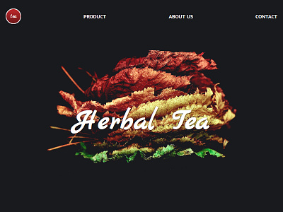 Herbal Tea Landing behance concept design herbal interface landing product tea ui ux web website