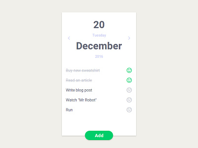 ToDo List app clean design designer inspiration interface list minimal todo ui uidesign ux