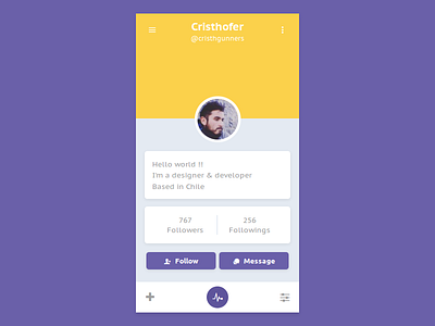 Profile app card clean design designer detail flat profile ui uidesign user ux