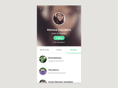 Profile Screen - Drinks - Recipe App