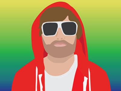 Life in Vector beard guy illustrator portrait self vector