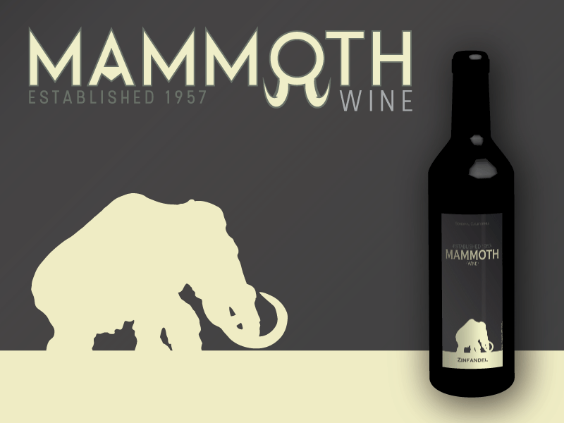 Mammoth Wine Co. 3d design illustrator image logo mapping