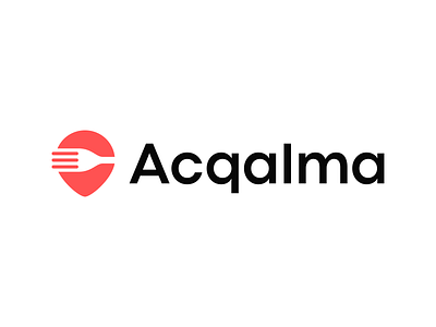 Acqalma – logo food delivery logo symbol
