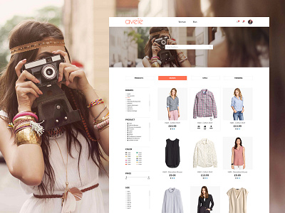 E-commerce fashion project clean design digital ux