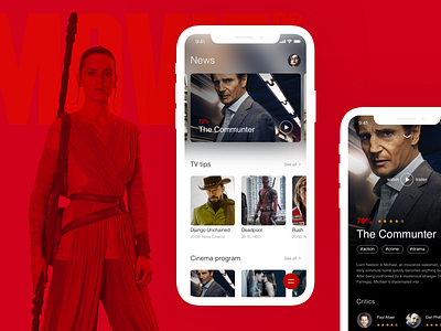 Concept for Movie app app interaction ios iphone mobile movie screen ui ux