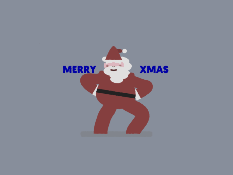 Happy Santa 2d animation character christmas motion santaclaus