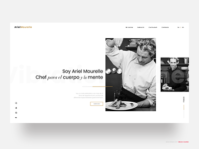 Chef Website blackandwhite chef clean clean ui concept homepage interface layout minimal portfolio typography ui ux uidesign uxdesign webdesign website