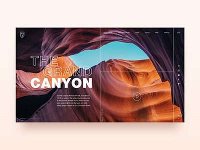 Grand Canyon branding clean clean ui colors concept design design art home homepage homepage design interface layout minimal modern typography uxui uxuidesign visual design website websitedesign