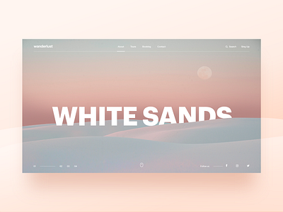 White Sands clean clean ui concept degraded design design art designs homepage interface layout minimal modern soft typography uiux uxdesign visual design