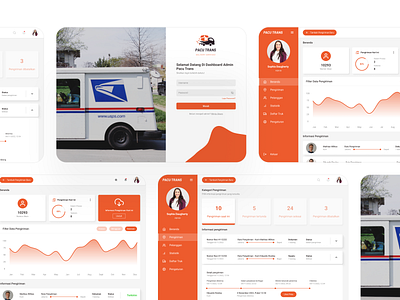 Paku Trans - Dashboard Admin Delivery Services app design logo ui ux web