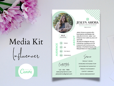 Media Kit Influencer canva influencer mediakit mediakitinfluencer template