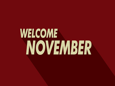 Welcome November design typography