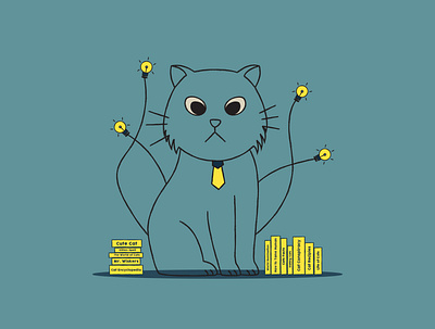 Mr. Clever Cat design illustration typography