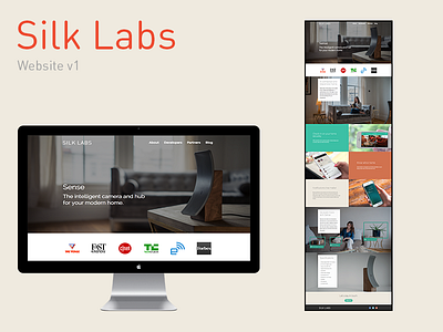 Silk Labs Website - Version 1 design flat web