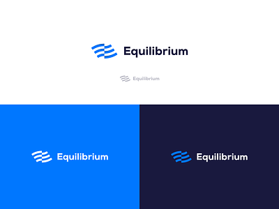 Logo proposal for Equilibrium blue blue and black blue and white dark blue equilibrium flag logo logo design logodesign logotype symbol wave