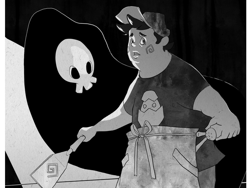 Dine and Dead character design cartoon spirit undead dead fall halloween design character skull ghost spooky