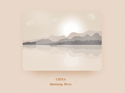 Qiantang River art art colorful colorful dream dream gem gem illustration illustration lonely lonely mood mood rays rays scenery scenery weather weather