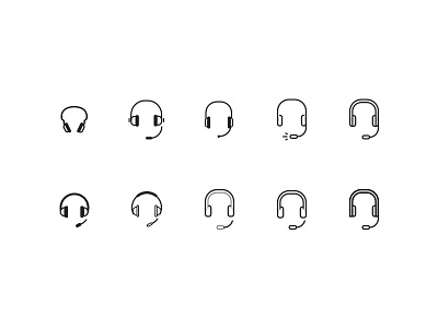 Heaphones headphones headset icons music sound support telecom