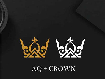 aq crown aq branding crown design graphic design illustration logo motion graphics typography ux vector