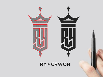 RY + CROWN branding crown design graphic design illustration logo motion graphics ry typography ui ux vector