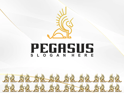 logo pegasus 3d animation branding graphic design illustration logo motion graphics pegasus slogan typography