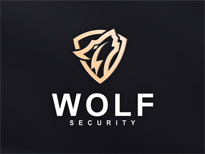wolf security logo concept branding design graphic design illustration logo motion graphics security typography ui ux vector wolf
