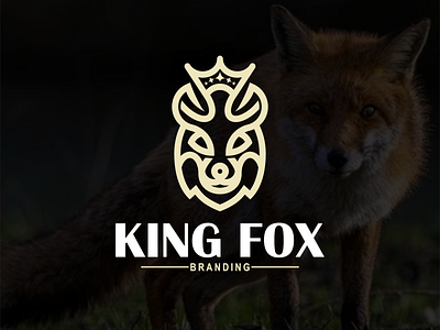 king fox logo concept