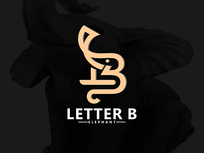 letter b and elephant 3d animation branding design elepehan graphic design illustration logo motion graphics typography ui ux vector