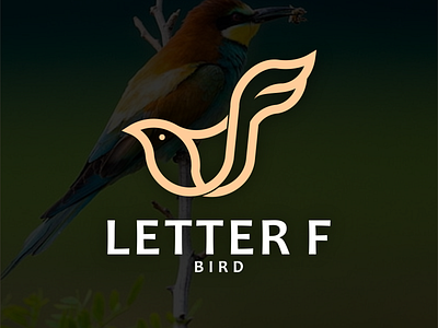 letter f bird logo concepts branding design graphic design illustration logo motion graphics typography ui ux vector