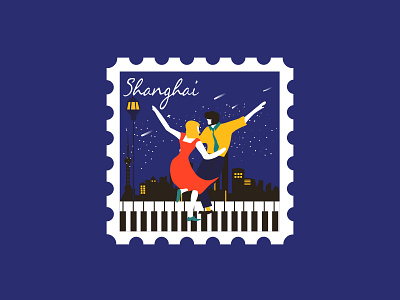 Shanghai Stamp illustration paint ui