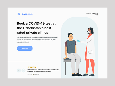 Covid Clinic- page design for clinics clinic covid 19 design graphic design illustration logo test ui ux uxui web design