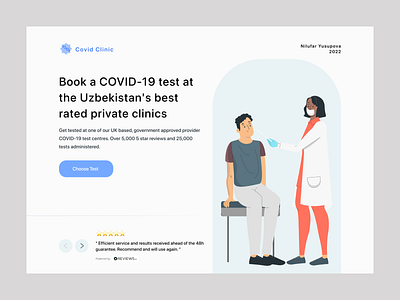 Covid Clinic- page design for clinics