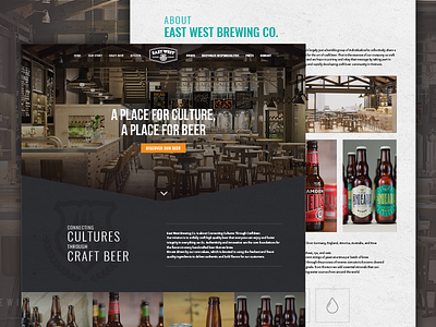 East West Brewing Website beer craft design textured ui website