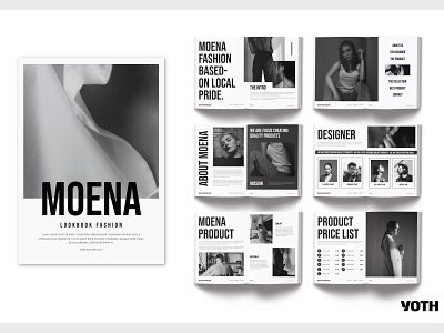 MOENA LOOKBOK FASHION MAGAZINE creative fashion indesign lookbook magazine minimal multipurpose template