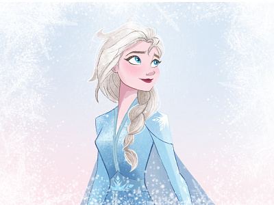 frozen II elsa cartoon cartoon character disney elsa fanart frozen illustration