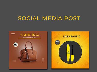 Social Media post animation bang flyer design lather product social media post design