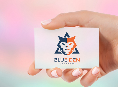 Blue Den Logo cannabis cannabis logo cbd logo wolf logo