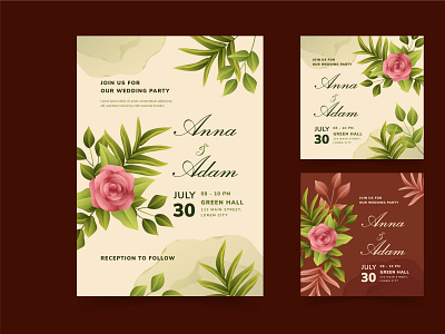 Wedding Invitation Flyer and Instagram Post