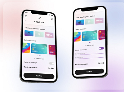 Credit card check-out branding design graphic design ui ux