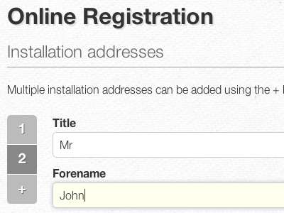 Registration Form update 2