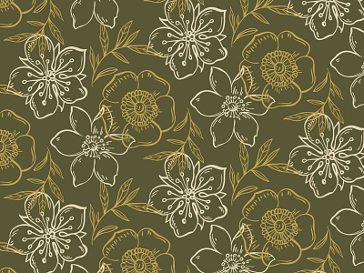 Pattern Design - Linear Flowers