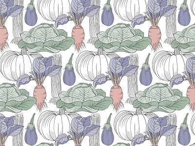 Pattern Design - Kitchen Vegetables