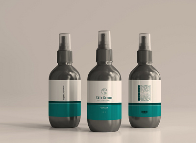 Skin Serum Cosmetic Label branding graphic design label